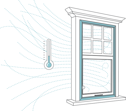 Indow window insert blocks cold drafts, pollutants, and more by fitting snugly within frames