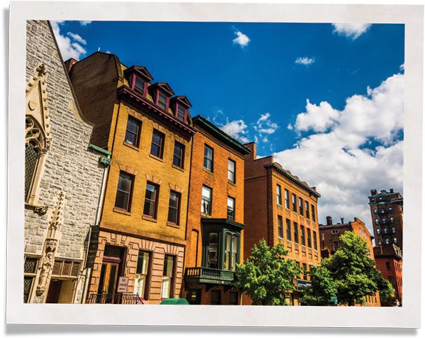 historic buildings side by side